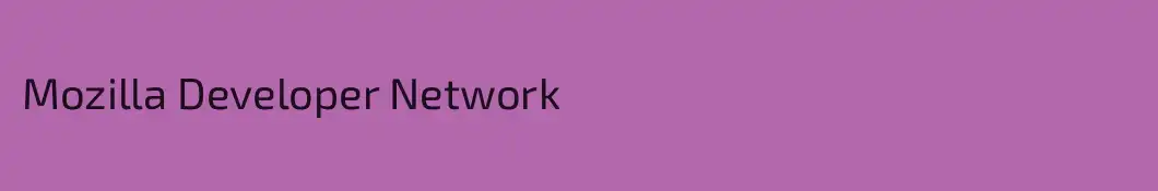 Mozilla Developer Network